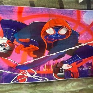 Spider-Man Miles Morales Kids Bath Towel - Purple & Pink